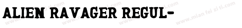 Alien Ravager Regul字体转换